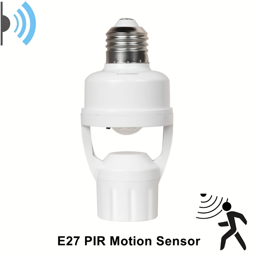 Infrared Motion Sensor Lamp Holder – 360° Smart Light Socket with Automatic On/Off Detection