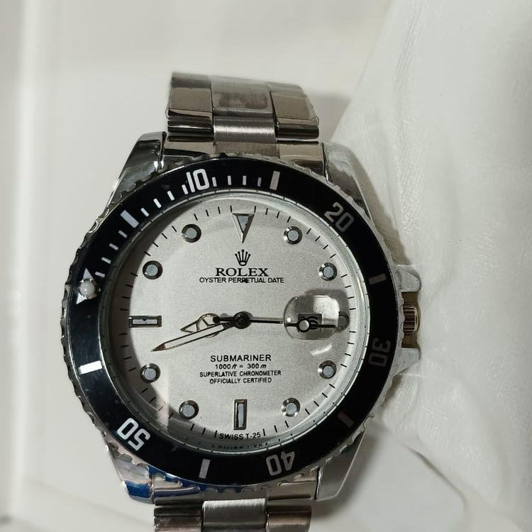 Rolex Men's Formal Quartz Wrist Watch with Stainless Steel Strap ( With Random Box )
