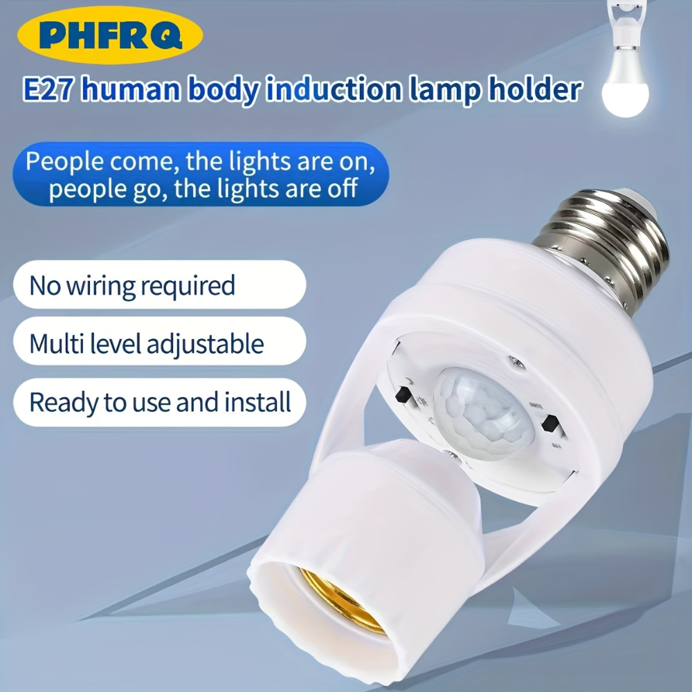 Infrared Motion Sensor Lamp Holder – 360° Smart Light Socket with Automatic On/Off Detection