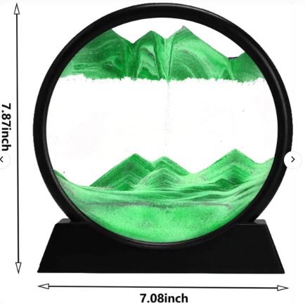 Sandscape Painting - Sand Clock - Moving Sand Art - 3D Moving Sand Mountain Lamp With Stand