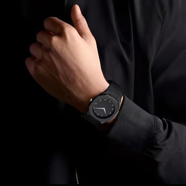 Aura black & white Arabic Watch
