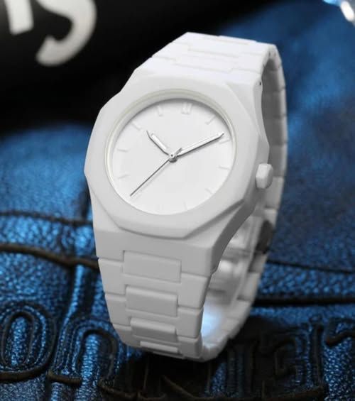 Aura black & white Arabic Watch